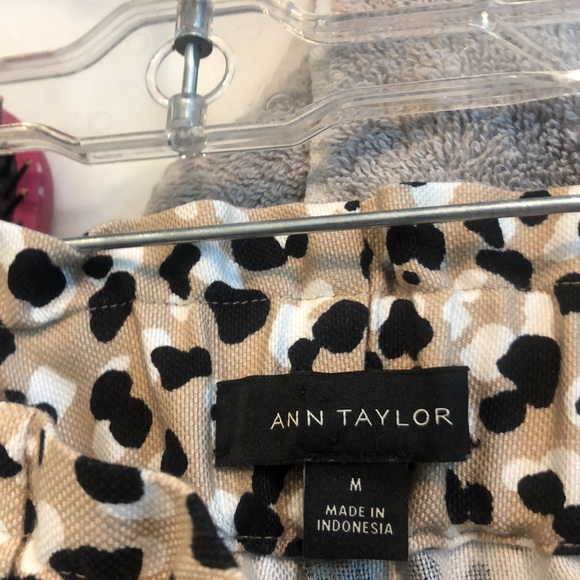 Ann Taylor animal print pants medium with pockets material lyocell/ cotton - Picture 5 of 5